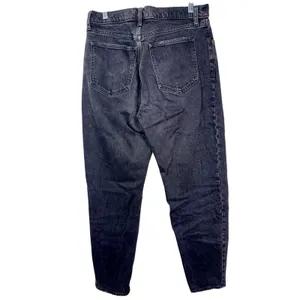 Abercrombie & Fitch The ’80s Mom High Rise Black Denim Jeans Size 30 10 L Tall thumbnail 2