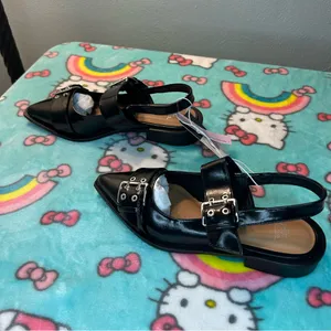Size 6.5 Peyton Double Buckle black‎ Slingback Flats by wild fable alternative thumbnail 4