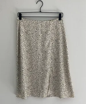 Primark Knee Length Leopard Print Skirt Women’s Size 6 Small Tan Black Office thumbnail 1