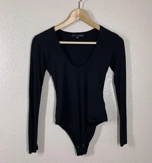 Zachary Black Long Sleeve Bodysuit Size XXS thumbnail 1