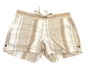 Per Se (L) Delaney Striped Linen Blend Short - Stitch Fix Elastic Waist thumbnail 1