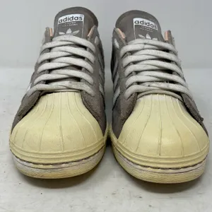 Adidas Original MI Superstar Shell Top Sneakers Womens 6.5 Grey thumbnail 3