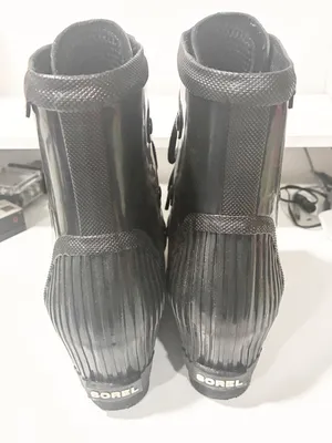Sorel Joan Wedge Heel Waterproof Rain Boots Black Women's Size 10 thumbnail 4