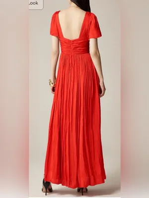 J.crew Collection flutter-sleeve maxi dress in luster georgette size 6 thumbnail 3