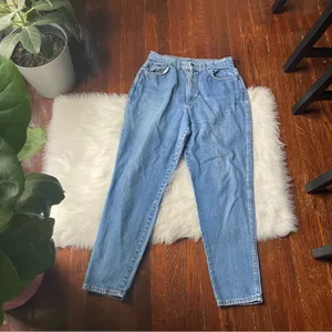 Vintage Chic Jeans Straight Leg High Rise Mom 100% cotton thumbnail 2