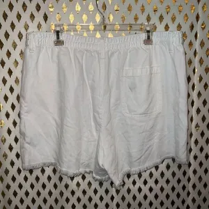 Aerie Midi White Adventure Shorts Frayed Raw Hem Size XL thumbnail 4
