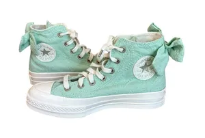 Converse Chuck 70 Bow Green Sticky Aloe Embroidered Floral Women Size 7 NWOB thumbnail 1