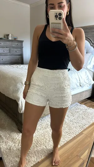 White Lace Shorts thumbnail 1