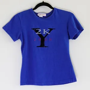 Vintage 90s Royal Blue Year 2000 Y2K T-Shirt Graphic Size Size M thumbnail 2
