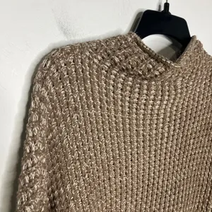 American Eagle Outfitters tan‎ brown mock neck sweater chunky women's size large thumbnail 8
