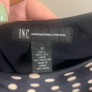 ✨Inc International Concepts Polka Dot Mini Silk Sz 10 Skirt✨ thumbnail 4