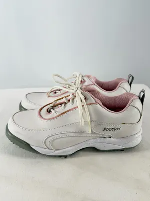 FootJoy GreenJoys Spiked Leather Golf Shoes in White Pink Size‎ 7 thumbnail 2