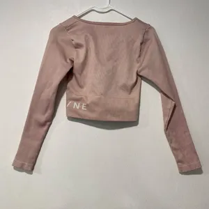 OFFLINE by Aerie Pink Ribbed Long Sleeve Crop Top Women’s S Seamless Active flaw thumbnail 3