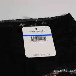 NWT Scalloped Lace Bandeau in Black Size XL thumbnail 5
