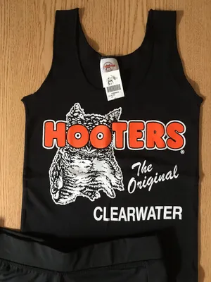 New Hooters Girl Uniform Tank Black Clearwater Florida XS thumbnail 4