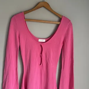 Meshki Birdie Long Sleeve Knit Mini Dress in Bubblegum XXS thumbnail 3