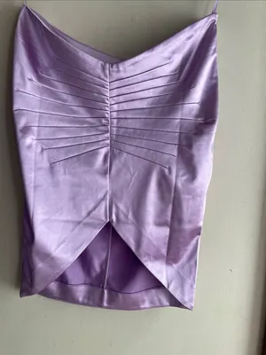 Retrofete Dehl Mini Satin Skirt Lilac thumbnail 5