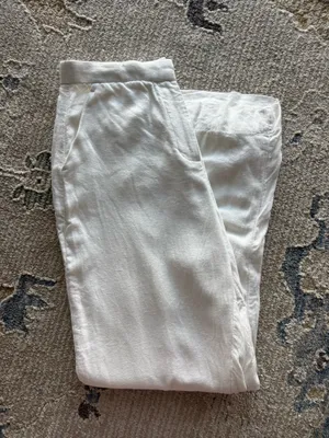 Abercrombie White Linen Pants thumbnail 4