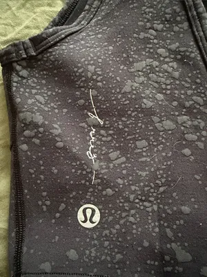 Lululemon Black Energetic Edge Speckled Crop Tank Top Size 2 thumbnail 3