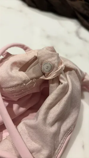 Strawberry milkshake Free To Be Wild Long Lululemon Line Sports Bra size 2 thumbnail 4