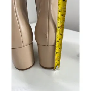 Marc Fisher Womens Beige Black Cap Toe Pointed‎ Block Heel Ankle Boots Size 7.5M thumbnail 6