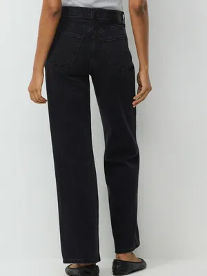 Aritzia Denim‎ Forum The Farrah Hi-Rise Wide Black Jeans Sz 27 thumbnail 4