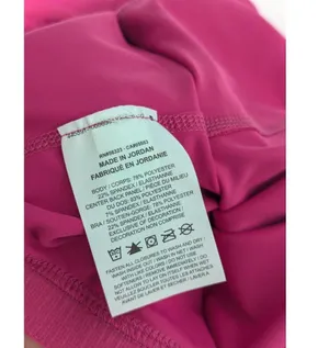 Nike Pro Dri FIT Cropped Tank Top Hot Pink Womens X-Large High Neck Sports Bra thumbnail 7
