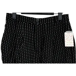 NWT Free People Magdalene High Waist Polka Dot Rayon Shorts Pocket 2 Black White thumbnail 3