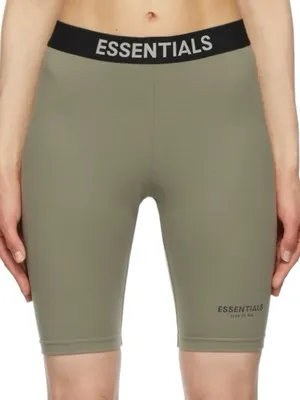 NWT Fear of God ESSENTIALS Biker Shorts XS Charcoal Athletic High Waisted thumbnail 1