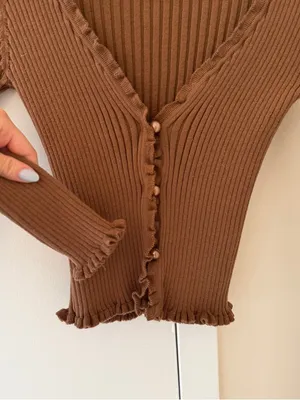 Princess Polly Ribbed Button Front Top thumbnail 3