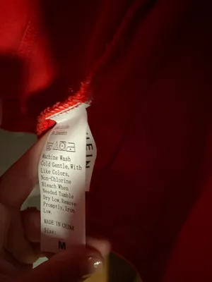 SheIn Red jean jacket thumbnail 3