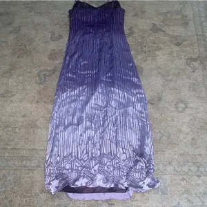 Vintage Purple Ombré Silk Maxi Dress thumbnail 10