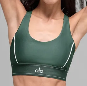 Alo Yoga Airlift Suit Up Bra Clover Green/White S thumbnail 1