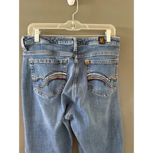 Wrangler Aura Instantly Slimming Jeans 10 Tall Medium Wash‎ Straight Western thumbnail 5