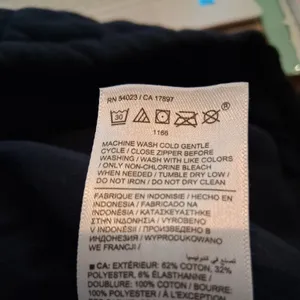 Athleta Sweatshirt Navy Blue Retroplush Quilted Crewneck Side Zippers size Small thumbnail 10