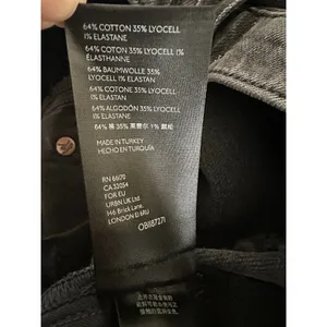 Free People NWT Raw High Rise Jeggings Skinny Jeans Washed Black Size 24 NWT thumbnail 10