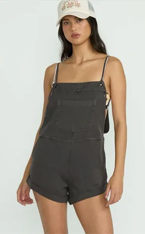 ✨Billabong Wild Pursuit Off Black Sz Medium Romper✨ thumbnail 1