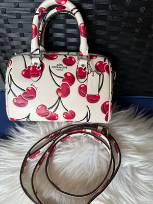 Coach Mini Rowan Crossbody Bag Cherry Print Leather CY745 NWT thumbnail 2
