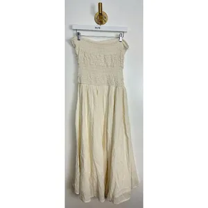 FREE PEOPLE Sparkling Moment Cotton Midi Sundress in Ivory Size Medium thumbnail 8