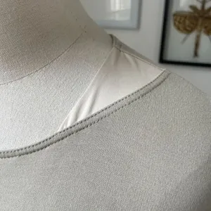 Lafayette 148 New York Taupe Stretchy Shift Dress P S thumbnail 4
