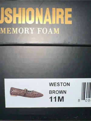 Cushionare Women’s Size 11 Brown Crochet Mary Jane Buckle Strap Weston Loafers thumbnail 11
