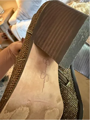 Women's Jessica Simpson Gold Rhinestone Ankle Boots size 7 thumbnail 6