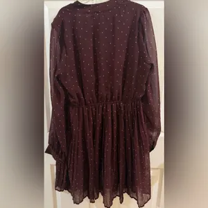 Blu Pepper Burgundy Long Sleeve Dress thumbnail 5