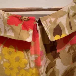 Garnet Hill‎ Silk Floral Pink Green Yellow Sleeveless Dress Size 6 thumbnail 4