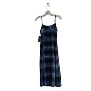 NWT Vans camden check slip dress in blue XS thumbnail 8