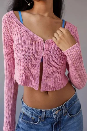 Urban Outfitters Pink Knit Cardigan thumbnail 1