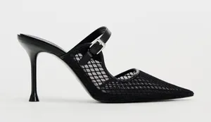 Zara Lace black heel / mule thumbnail 1