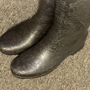 Ugg Wilshire Brown Rubber Rain Boots Women’s Sz 7 Tall Fur Insole EUC thumbnail 12