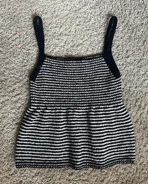 Zara Striped Knit Top thumbnail 1