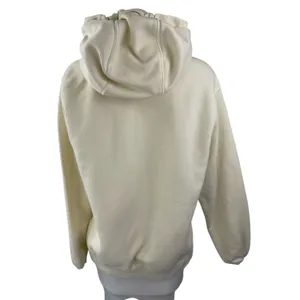 Nike Women's Cream Embroidered Logo Swoosh Hoodie Hooded Sweatshirt Top Size M thumbnail 2